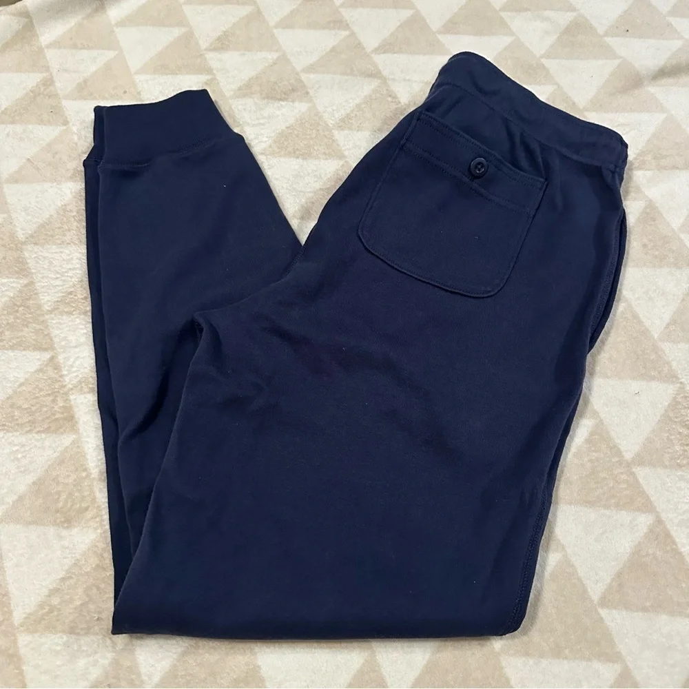 J crew Heritage brushed rib-knit jogger pant navy